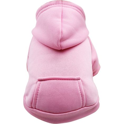 Sweat-shirt Chien - Pull Polaire à Capuche avec Poche - Pour Chiens de Petite et Moyenne Taille - Hiver Automne - Rose - 1 Pièce (1/5)