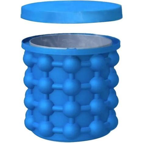 Cubo de silicona para máquina de helados doméstica con tapa – Cubeta para congelar, preenfriamiento práctico, molde para hacer helados caseros