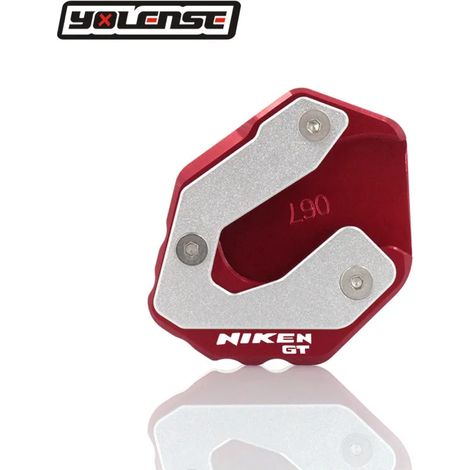 (Rouge - NIKEN GT) Compatible avec les modèles YAMAHA NIKEN 2018-2020 et NIKEN GT 2019-2023 : béquille latérale, extension et support pour une meilleure stabilité. (1/4)