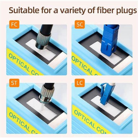 Cassette de nettoyage de fibres optiques A-550, boîte de nettoyage de la face d'extrémité des fibres B (1/5)