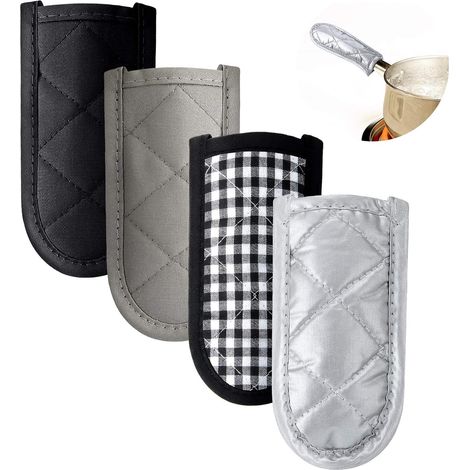 Set di 4 coprimanici per pentole - Coprimanici per pentole in ghisa - Resistenti al calore - Copripadella antiscivolo - Utensili e guanti da cucina