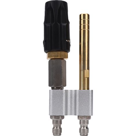 Buse d'eau haute pression 2 en 1, jet réglable, connexion rapide, idéale pour le nettoyage des toits, jardins et voitures. (1/5)