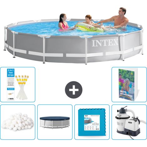 Prism Frame Pool Rund - 366x76 cm - 7-teilig S159