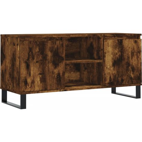 Mobile TV multimediale scaffale TV credenza TV sala da pranzo soggiorno camera da letto rovere affumicato 104 x 35 x 50 cm legno ingegnerizzato marrone 020027312