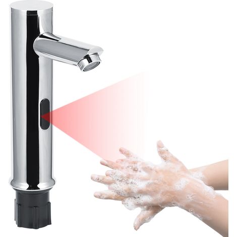 G1/2-Zoll-Automatik-Sensorarmatur mit Infrarot-Induktion für Warm- und Kaltwasseranschluss am Waschtisch (1/5)