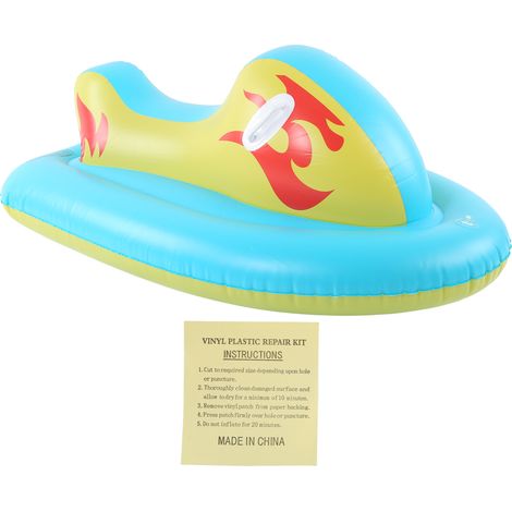 Bateau-luge PVC gonflable pour enfants avec poignée, idéal pour ski et snowboard hivernaux en extérieur. (1/5)