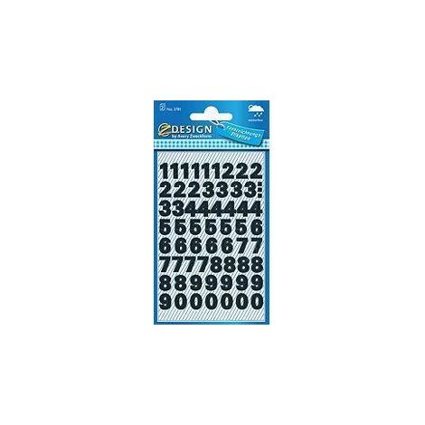Autocollants chiffres noirs - 9,5 mm