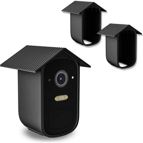 Lot de 2 étuis en silicone compatibles avec le système de caméra de sécurité domestique EufyCam 2C/2C Pro - Étanches, souples (caméra non incluse) Étui en silicone léger et durable pour caméra EufyCam (1/5)