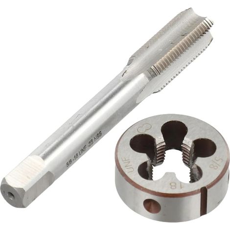 Jeu taraud/filière - 5/8-18 UNF, HSS, pas à droite, pour CNC (1/5)