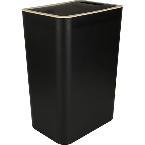 12L Push Kitchen Bin, Push Button Kitchen Bin, 12L Plastic Bin with Lid for Bathroom, Office, Kitchen (1/5)