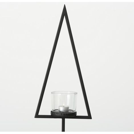 Windlicht a/Stand Baum Lex 160 Eisen, schwarz