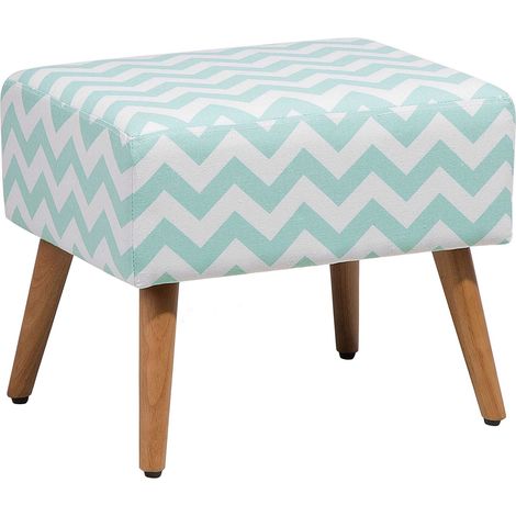 Footstool MANTEO Cotton Mint Green