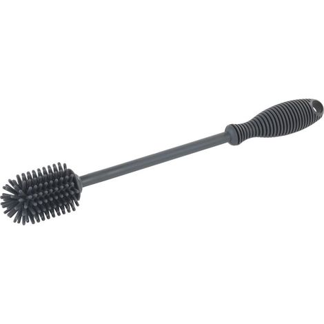 Sia Silicone Dish Brush, High-End Cleaning Brush with Small Head, Ideal for Washing Glasses and Cups without Scratching Dishes, Diameter 3.5 x 25 cm, Grey (1/5)