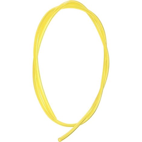 Tubo flessibile per carburante giallo traslucido da 3 mm x 6 mm x 1 m per tosaerba, motozappe, trattori, decespugliatori, tagliasiepi e motoseghe. (1/2)