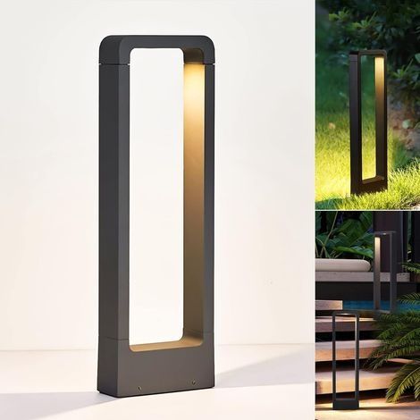 7W Lampe de Jardin 3000K Borne lumineuse exterieur Etanche IP65 lampe decorative,Noir Alliage d'aluminium pelouse lumière adaptées aux Jardins,Patios,Allées,Pelouse (1/5)
