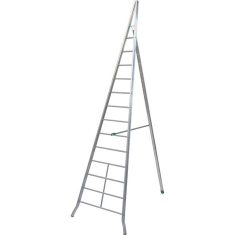 Echafaudages Stéphanois – Échelle articulée aluminium 4,50 m – 13 marches – Charge max 100 kg – Base évasée pour stabilité – AG450