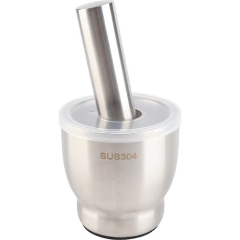 Pilon à ail presse écraser manuel 304 acier inoxydable mortier épices herbes cuisine accessoire (1/5)