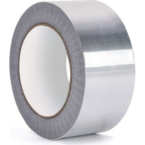 Aluminiumfolienband, hochtemperaturbeständig, wasserdicht, für Lüftungskanäle, HLK-Reparaturen, Metallreparaturen, Schmuckherstellung, Silber (5 mm x 50, 2 Rollen)