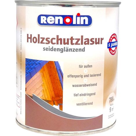 3x Ren Holzschutzlasur 750ml Außen Möbel Wetter Politur Farbe Lack Anstrich Zaun (1/2)