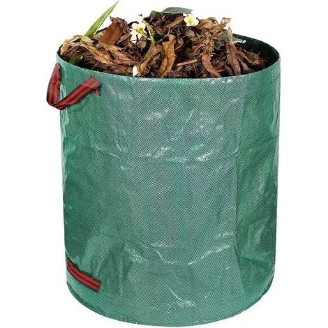 Sac à feuilles de jardin en PP tissé – Sac à déchets de jardin imperméable et résistant à l'usure – Sac de collecte pour débris végétaux et jardinage extérieur (272 L, 67 x 76 cm) (1/3)