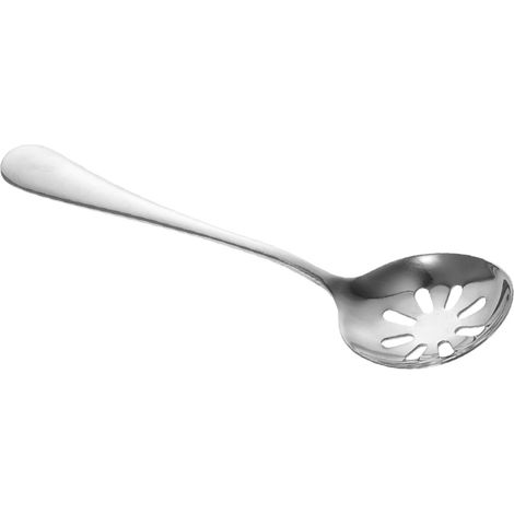 Cuillère à trous inox légère et ergonomique, ustensile service réutilisable pour repas quotidiens ou restaurants (1/5)