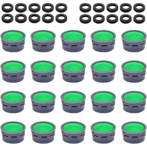20 pièces Aérateur de robinet, Régulateur de jet Robinet Filtre avec joint et filtre ABS Buse pour robet cuisine et robinet salle bain (1/5)