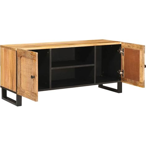 Meuble TV Marron 105 x 33 x 46 cm Bois de mangue massif (1/5)
