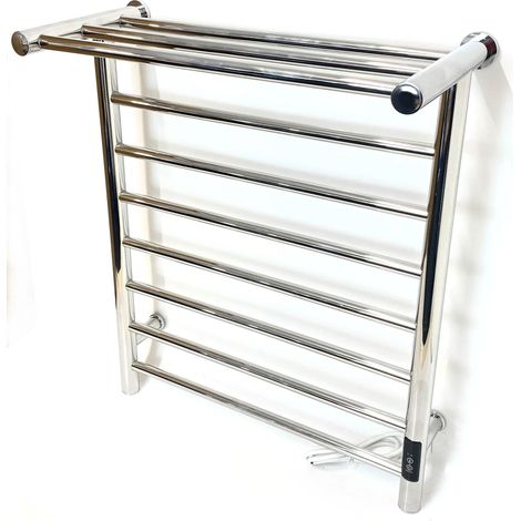 Chester Dry Electric Stainless Steel Towel Rail 600 x 500mm (1/2)