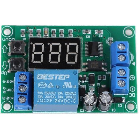 Module de relais temporisé avec affichage numérique 3 chiffres, bouton programmable 12 V, carte de commande de relais temporisé intelligent réglable (1/5)