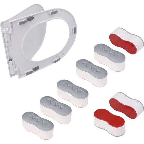 Lot de 8 amortisseurs universels pour lunette de WC (1/5)
