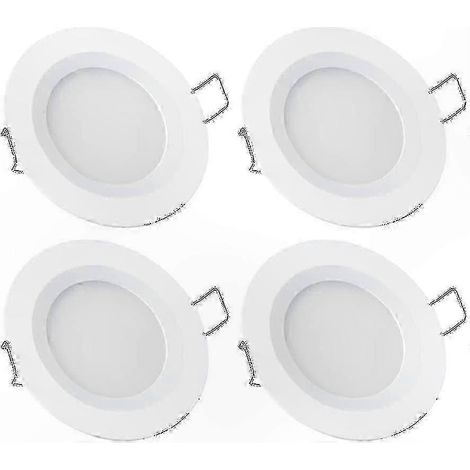 Plafonniers LED encastrés en aluminium, 12 V, 4 x 3 W, 3200 K, à intensité variable, pour camping-car et bateau (1/3)