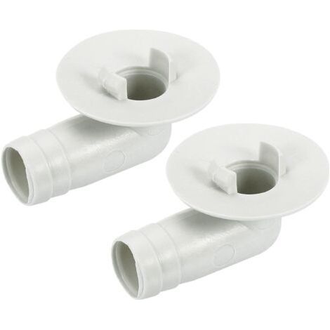 Air Conditioner Drain Hose Connector 17mm Tube Elbow Fitting Replacement Part Accessories for Mini-Split Window AC, Beige Pack of 2 (1/5)
