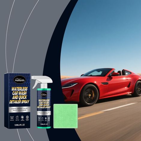 Autolack-Pflegespray, geeignet für verschiedene Lackoberflächen, reinigt und poliert Fahrzeugoberflächen – 120 ml + 1 Tuch -- BIEMMEDUE (1/5)
