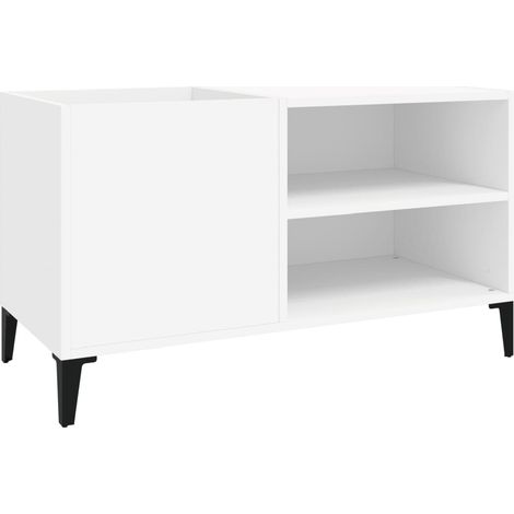 Maison Exclusive - Mueble para discos madera contrachapada blanco