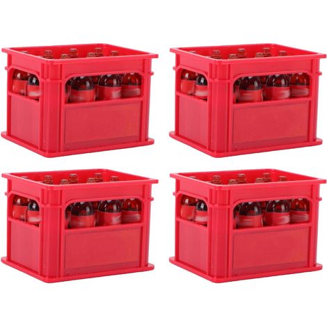 Caisse de Soda Miniature de Simulation Réaliste 4 Pièces Boîte de Rangement en Plastique avec 48 Bouteilles pour Accessoires de Tournage (Type 1) (1/5)