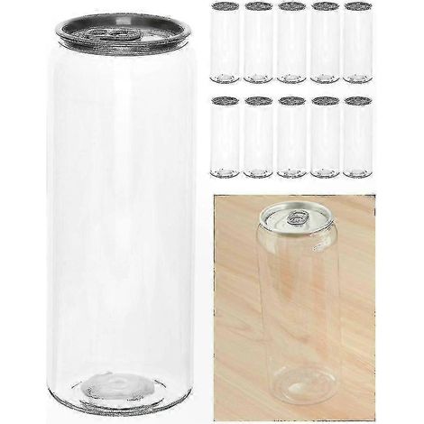 Lot de 10 boîtes hermétiques en plastique de 500 ml avec couvercle, pour boissons (jus, thé au lait, etc.). (1/5)