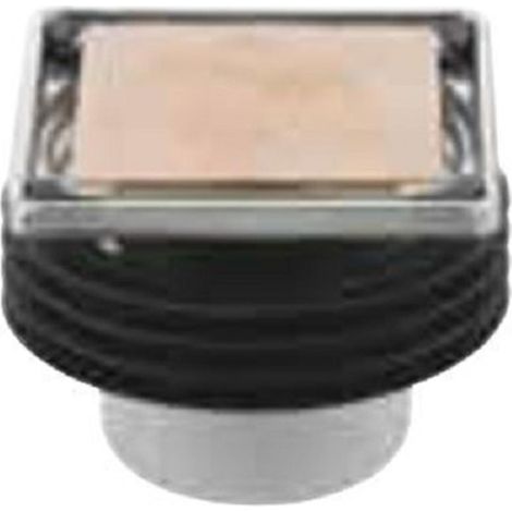 Schluter – Caniveau de douche à carreler 10x10 cm – Acier inoxydable brossé – Siphon intégré – Cadre invisible réglable – Pour revêtements variés