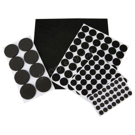 Pack de 125 Patins Adhésifs en Feutre pour Protéger les Sols et Surfaces Contre les Rayures (1/5)