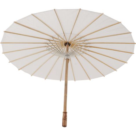 Lot de 5 parapluies en papier blanc élégant pour décoration, style chinois, en bambou et papier, 83 cm. (1/5)
