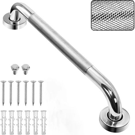 Barre d'appui 330 mm en acier inoxydable 304 antidérapant pour salle de bain, poignée auxiliaire antidérapante, poignée de sécurité pour douche (1/5)