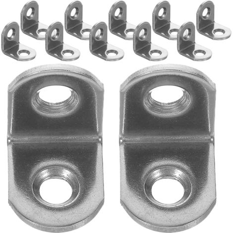 Équerres pour étagères INOX 90° L 25x25x16 mm 2 mm épaisseur, 12 pièces, Supports métalliques pour Petites étagères d'angle et Meubles (1/5)