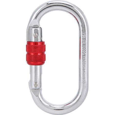 Mousqueton rond à boucle de sécurité, verrou en acier en forme de O, haute résistance à la charge pour l'escalade. Verrou principal (1/5)