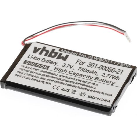 vhbw Akku kompatibel mit Garmin DriveLux 010-01531-00, 50 LMTHD GPS Navigation Navi (750mAh, 3,7V, Li-Ion)