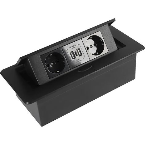 Multiprise de bureau escamotable USB 3.1 Type-C 4000 W à charge rapide, compatible avec les chambres, les cuisines et les bureaux. (1/5)