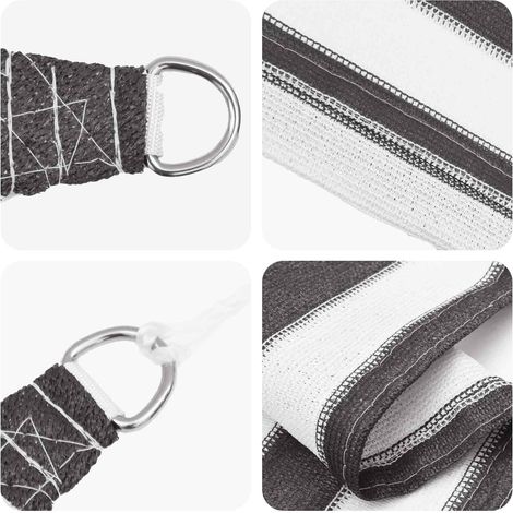 vidaXL Sunshade Sail Anthracite and White 3 x 4.5 m HDPE