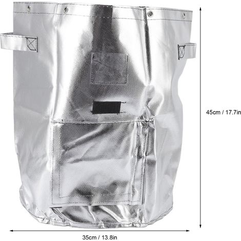 Sac de culture de pommes de terre argenté, seau de plantation étanche et ouvrable pour plantes, légumes, fleurs, L 43 litres, 10 gallons