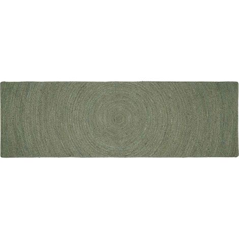 Area Rugs Olive Green 80 x 200 cm Jute vidaXL