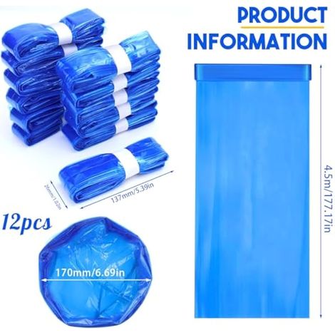 12 Pièces Recharge Poubelle a Couche, 4,5 M Sac Poubelle Couche Sac Couche épaissi Recharge Poubelle Couche Anti-odeur Durable pour les Poubelles à Couches et les Bacs à Litière pour Chats (1/3)