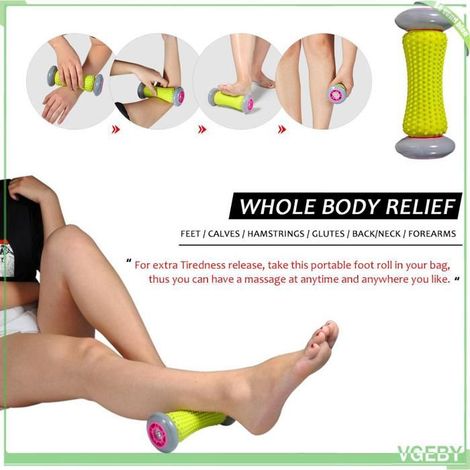 Rouleau de massage des pieds - FAFEICY - Rouleau talon - Acupression - PVC+TPE - 17x7x7 cm (1/5)