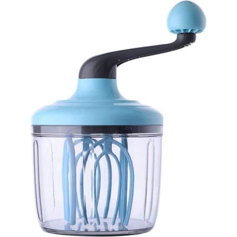 Mixeur manuel - Mélangeur à lait rotatif - Plastique - 1100 ml - Ergonomique (1/3)